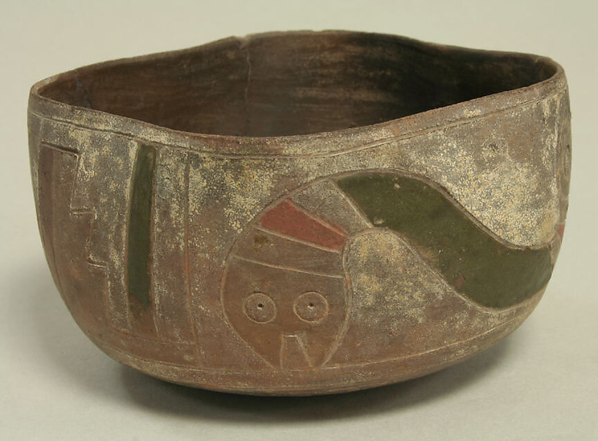 Bowl, Ceramic, post-fired paint, Paracas 