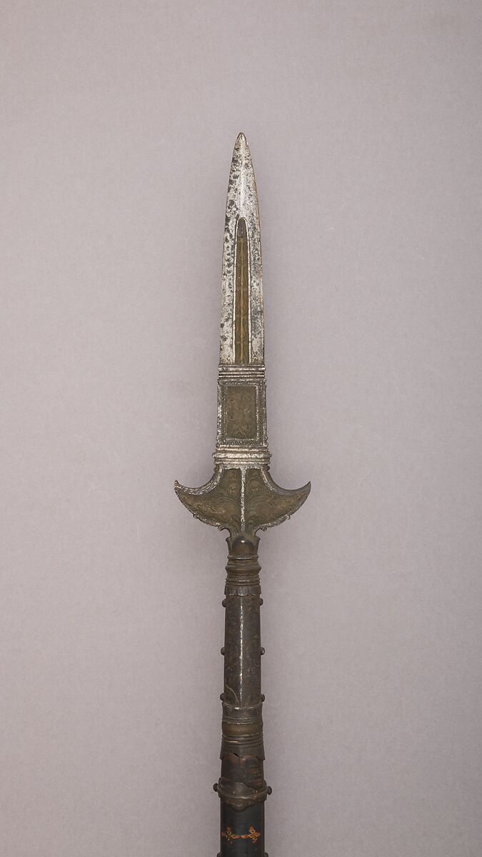 Spear, Bronze, silver, steel, Sri Lankan