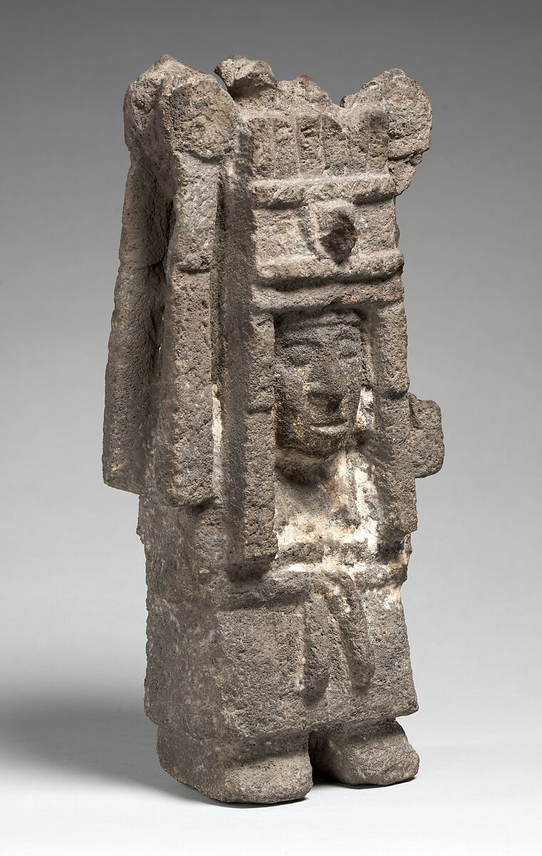 Chicomecoatl goddess, Mexica artist(s), Stone, stucco, Mexica (Aztec)