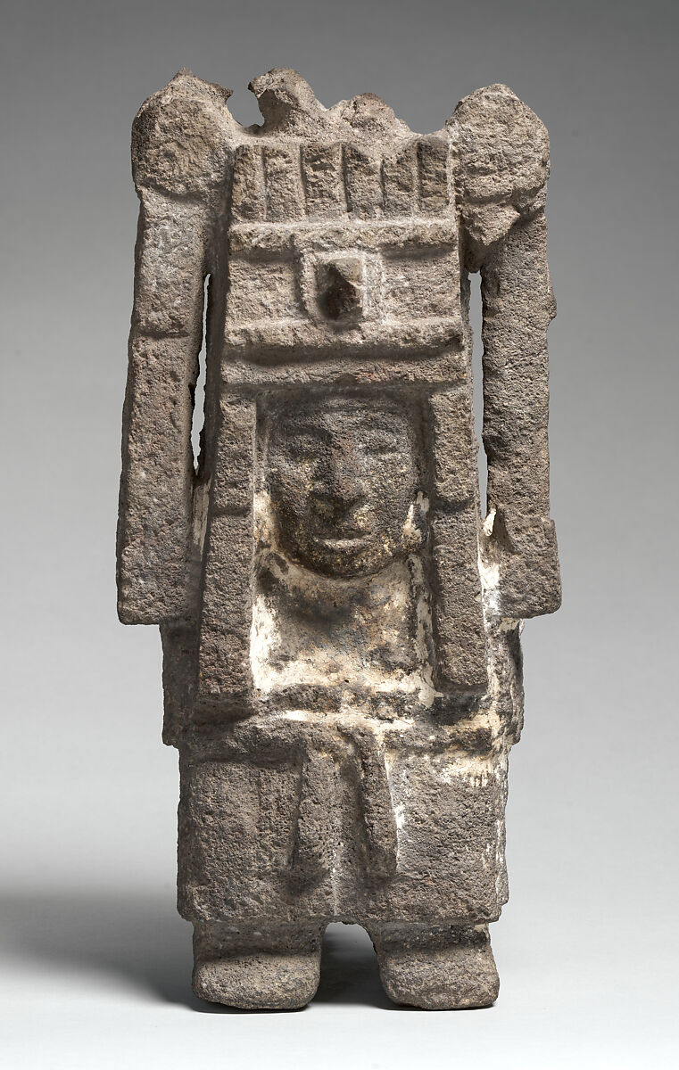 Female Deity, Stone, stucco, Aztec 