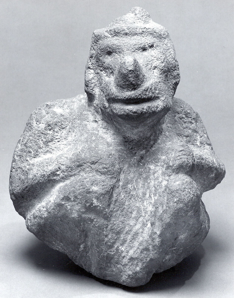 Seated Male Deity (Ehecatl ?), Stone, Mexica (Aztec)