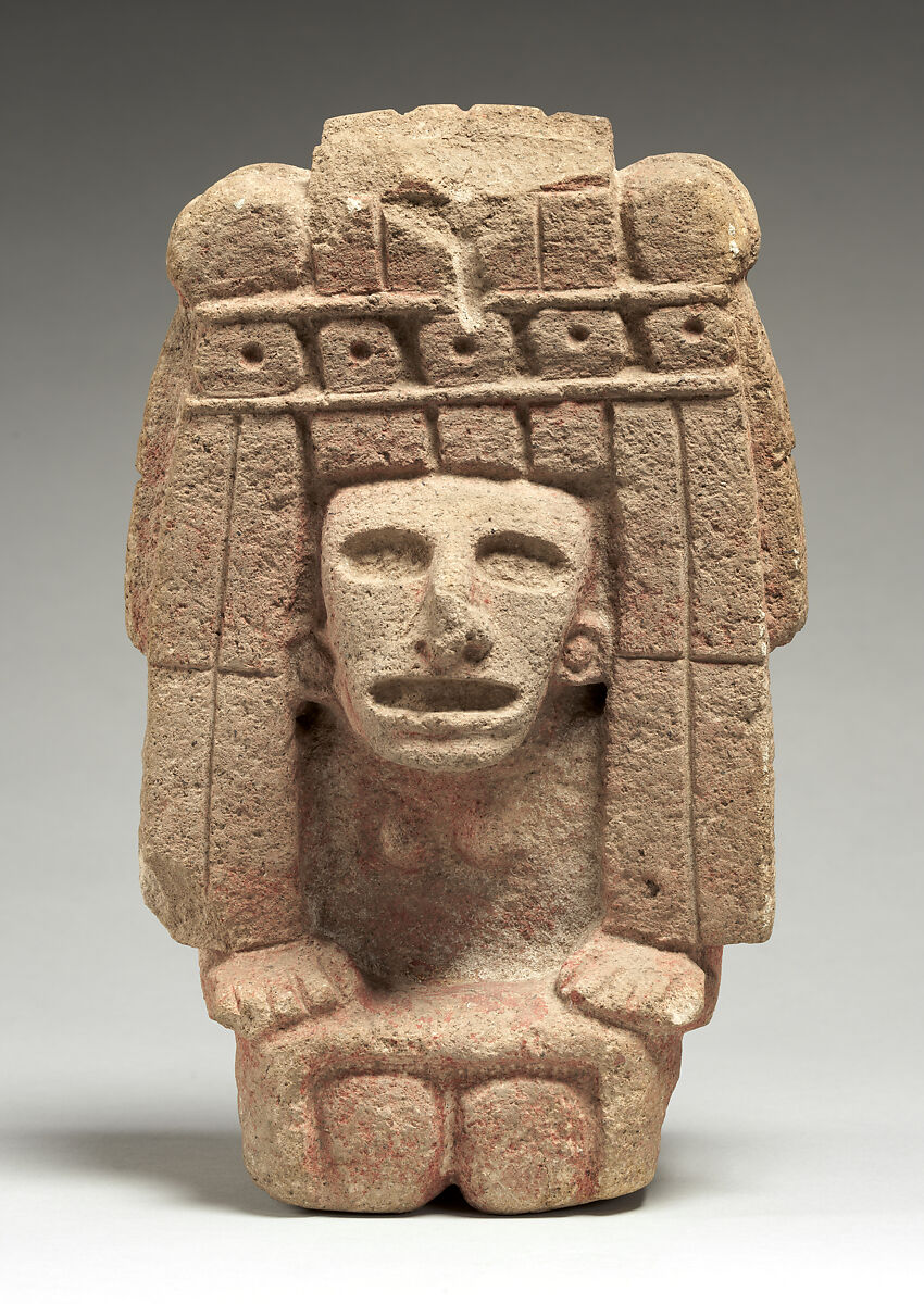 Kneeling Female Deity, Basalt, Aztec 