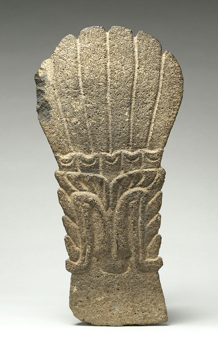 Palma with turkey, Classic Veracruz artist(s), Stone, pigment, Veracruz