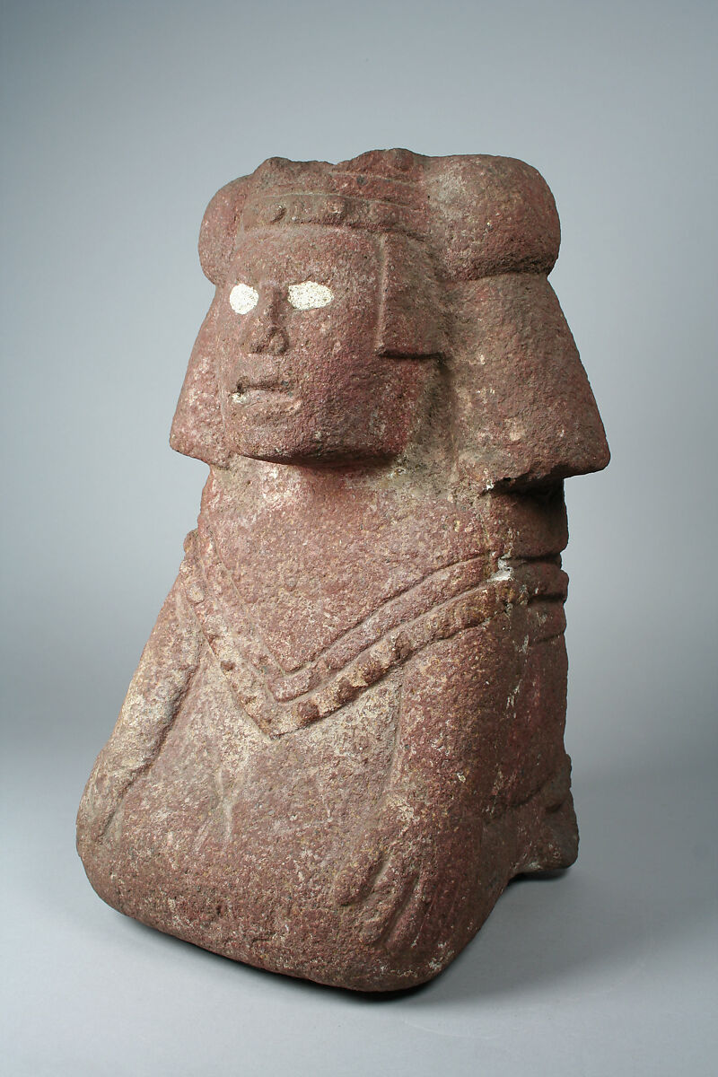 Water Deity (Chalchiuhtlicue), Basalt, lime mortar, Aztec 