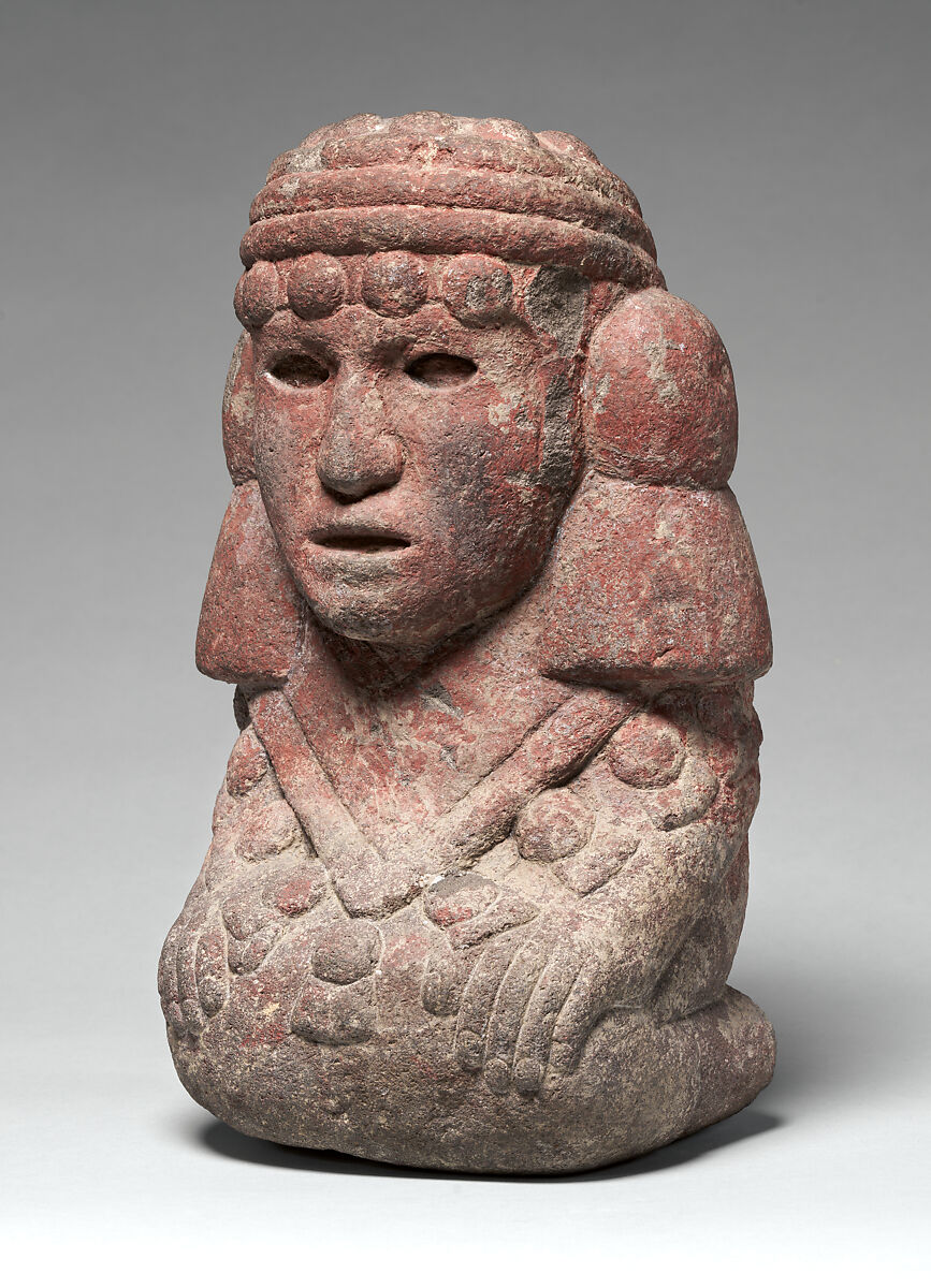 Chalchiuhtlicue, Mexica artist(s), Basalt, pigment, Mexica (Aztec)