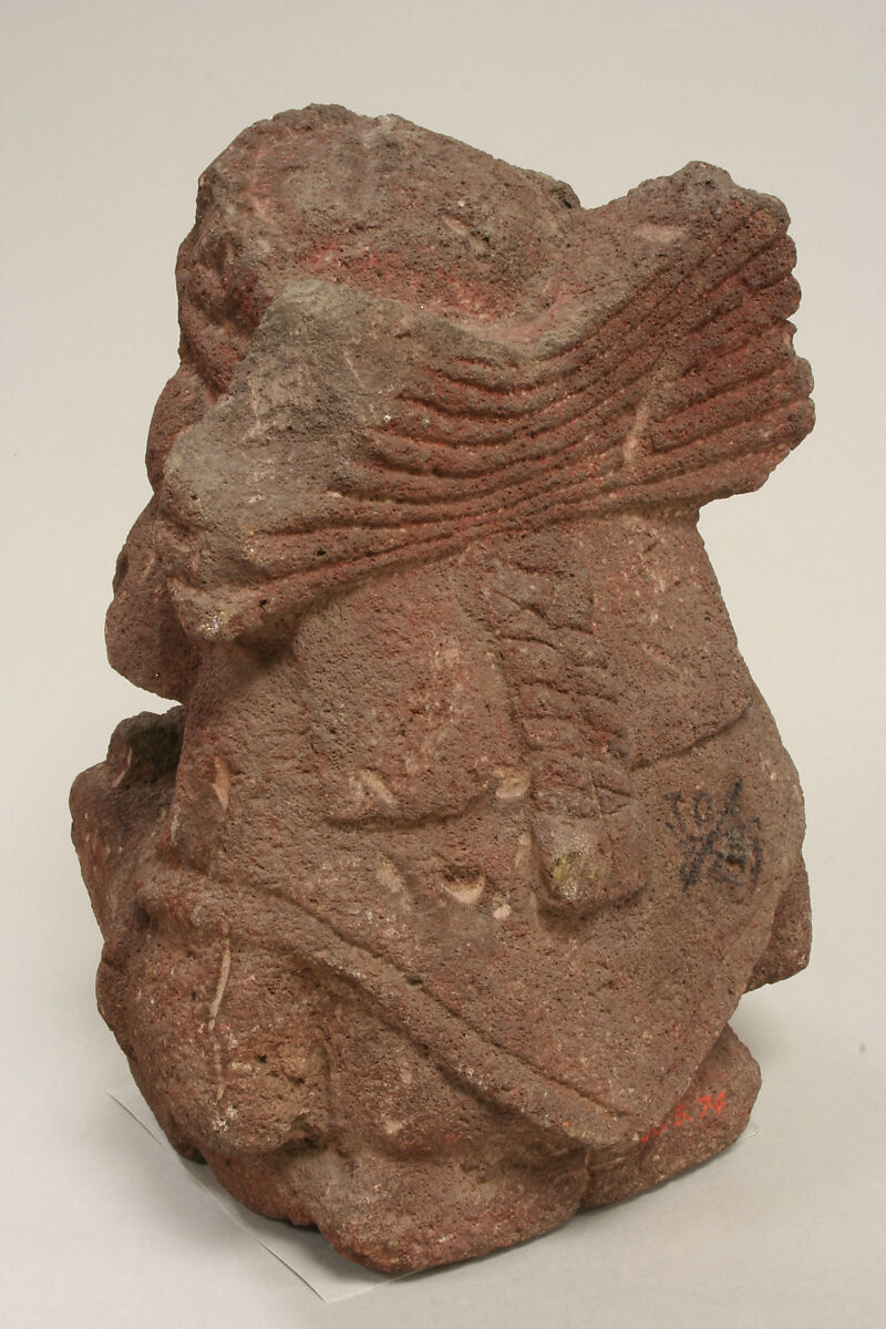 Seated Female Deity, Basalt, pigment, Mexica (Aztec)