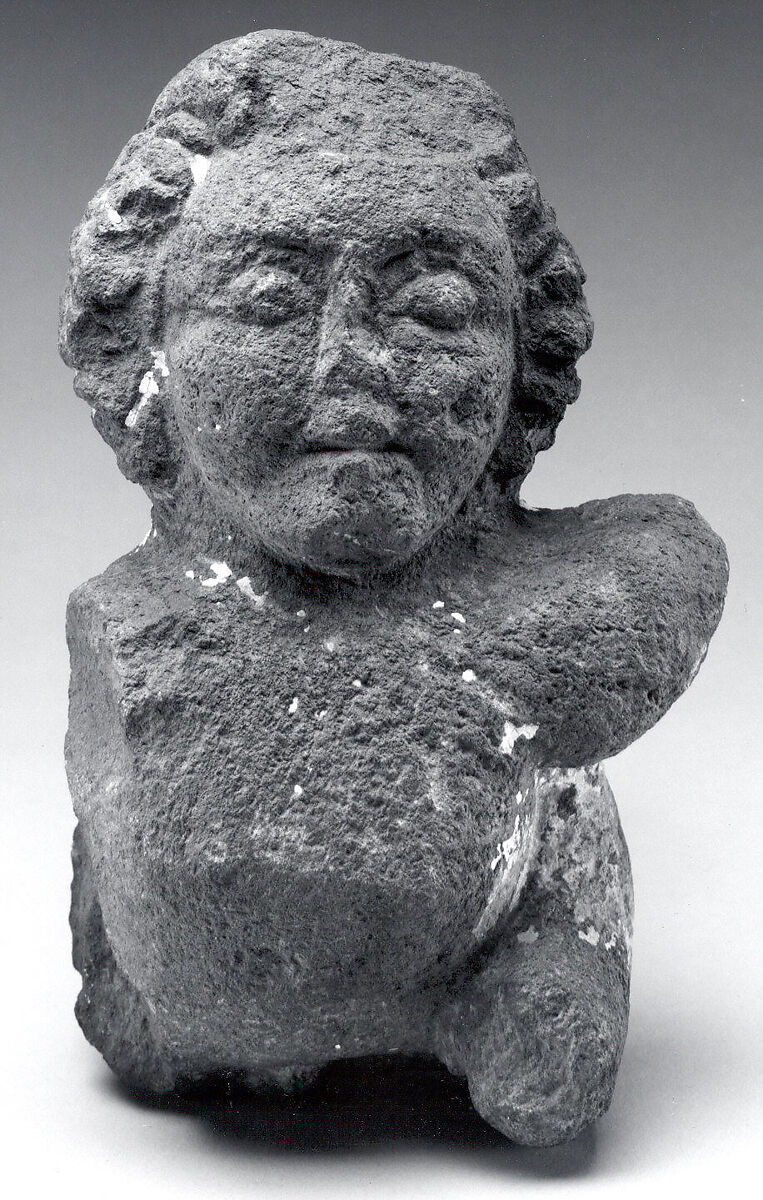 Cherub (?), Andesite, remains of plaster, Colonial