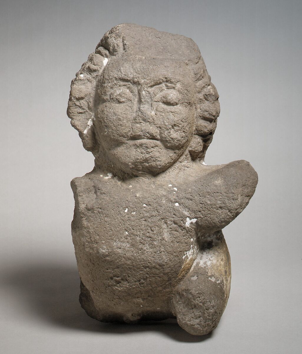 Cherub (?), Andesite, remains of plaster, Colonial 