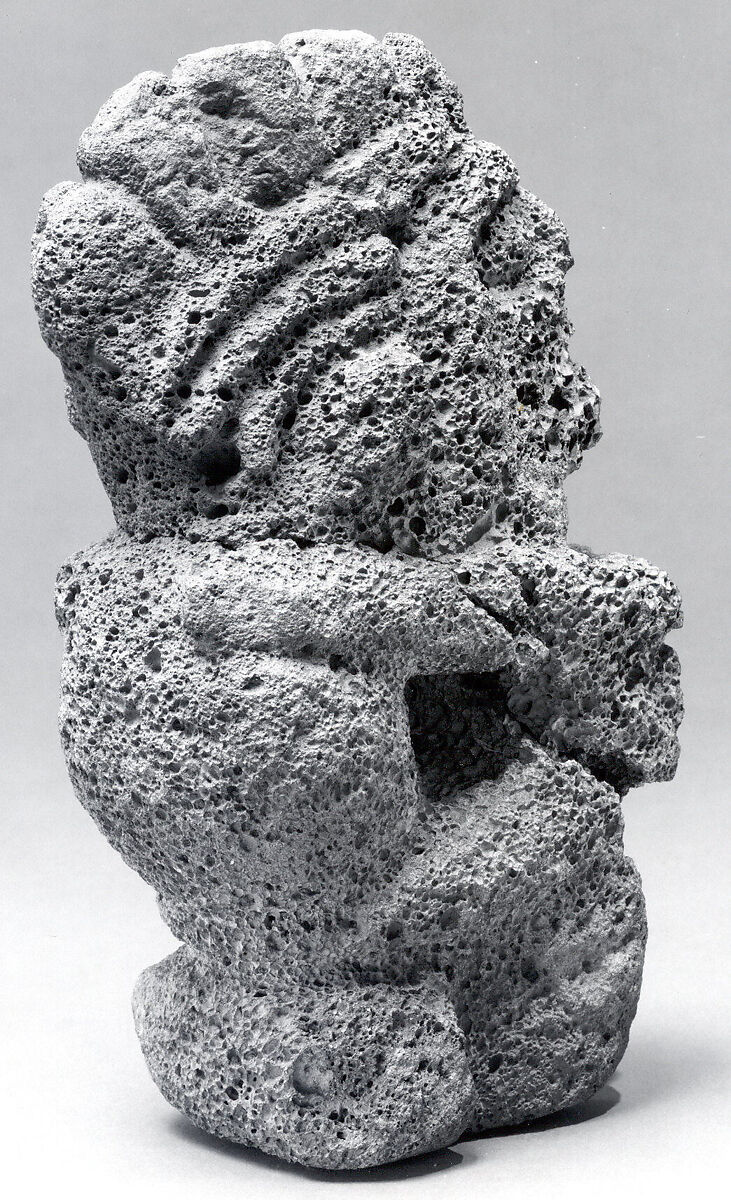 Kneeling Male Figure, Stone, Mexica (Aztec)