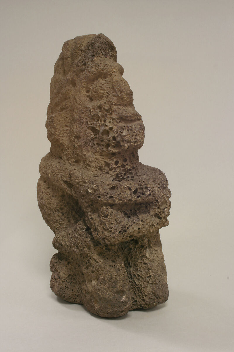 Kneeling Male Figure, Stone, Mexica (Aztec)