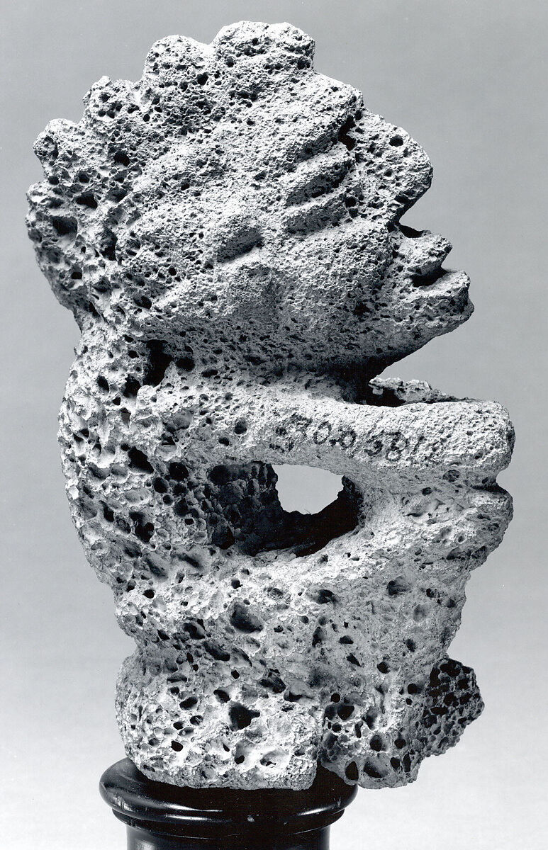 Seated Male Figure, Stone, Mexica (Aztec)