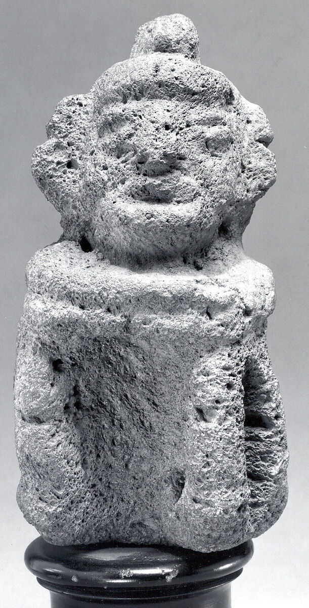 Seated Male Figure, Stone, pigment, Mexica (Aztec)