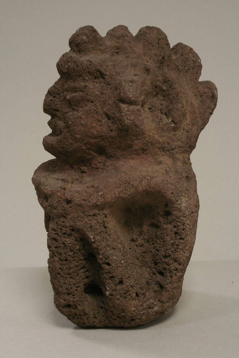 Seated Male Figure, Stone, pigment, Mexica (Aztec)