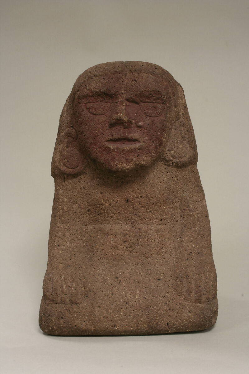 Kneeling Female Figure, Basalt, pigment, Aztec 