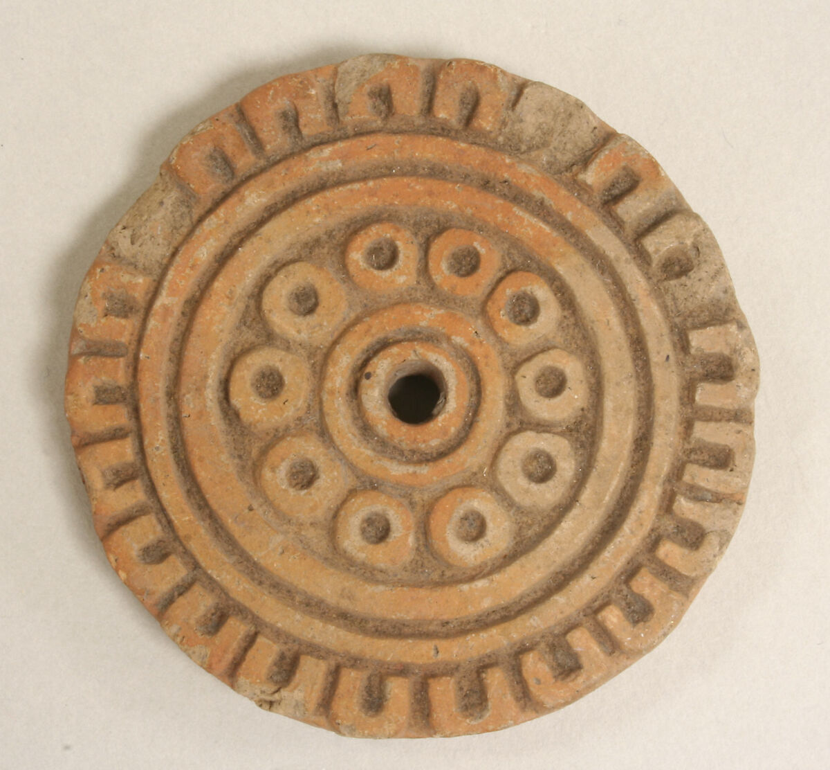 Spindle Whorl, Ceramic, Mexican 
