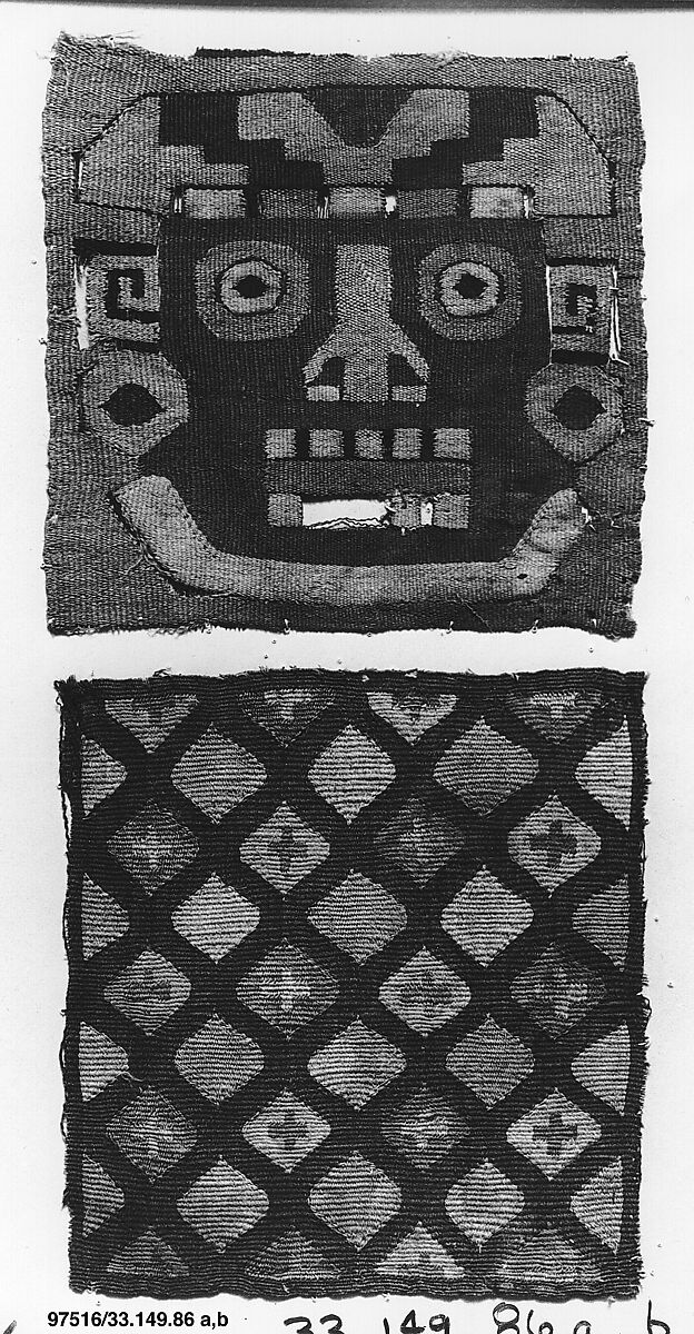 Panel, Cotton, camelid hair, Wari