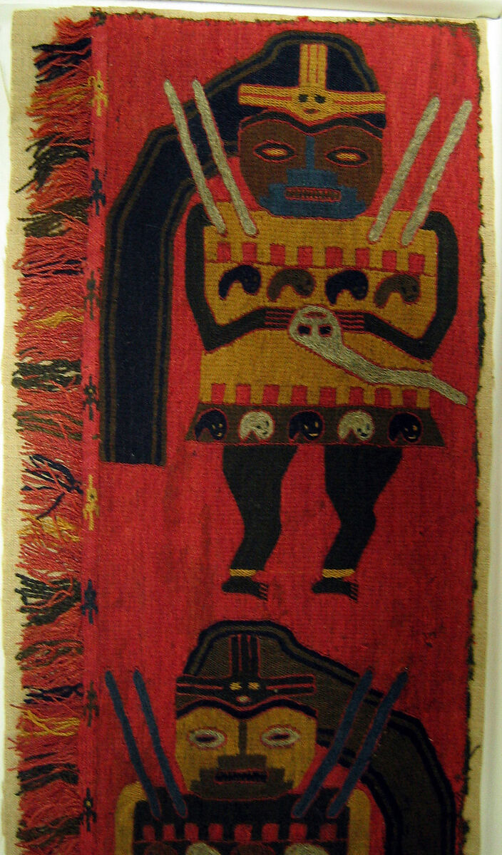 Border Fragment, Camelid hair, cotton, Paracas