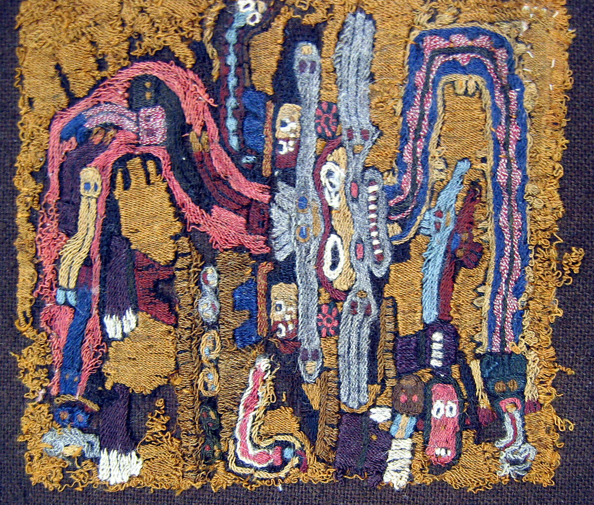 Embroidered Mantle Fragment, Camelid hair, Paracas