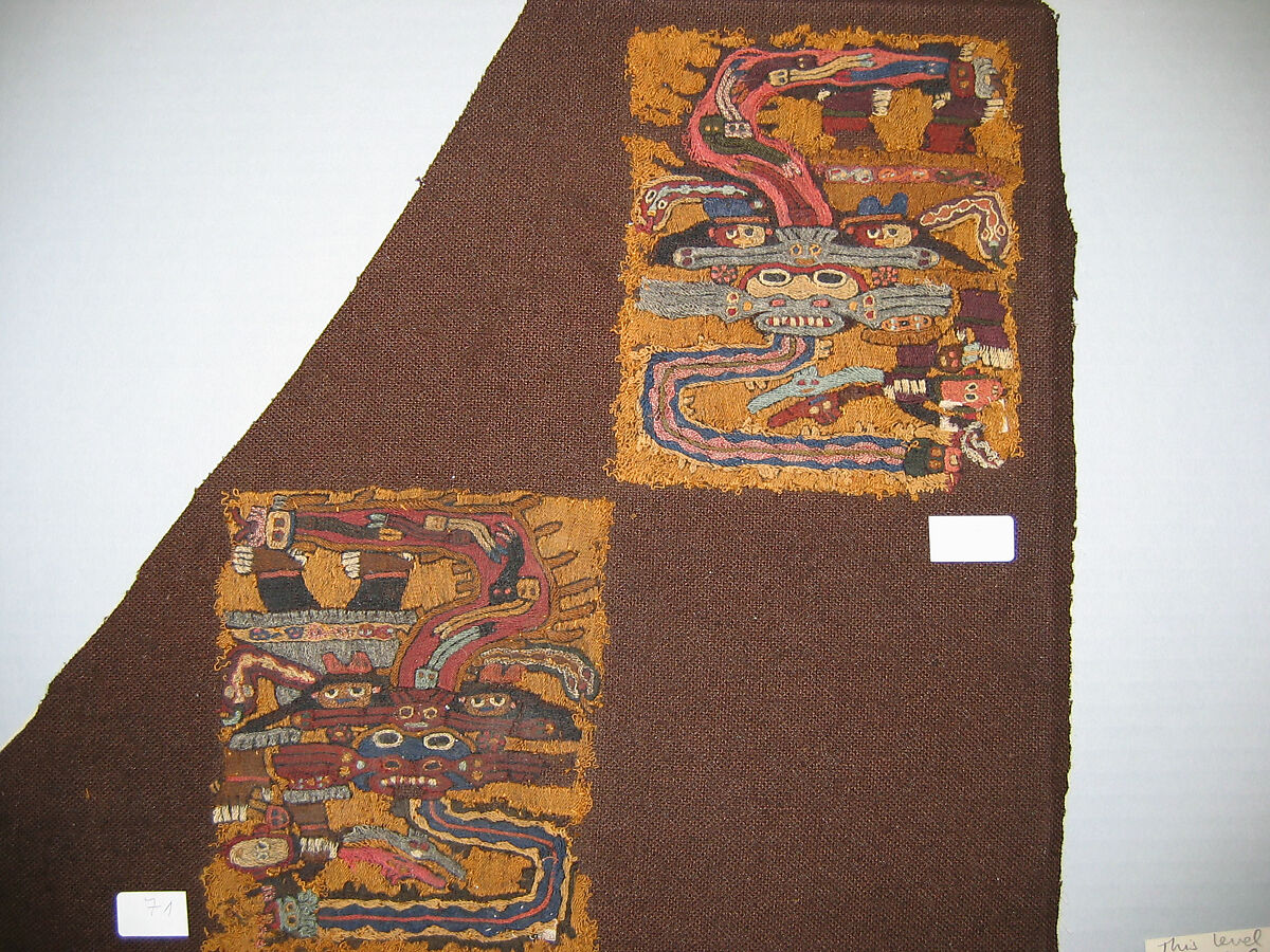 Embroidered Mantle Fragment, Camelid hair, Paracas