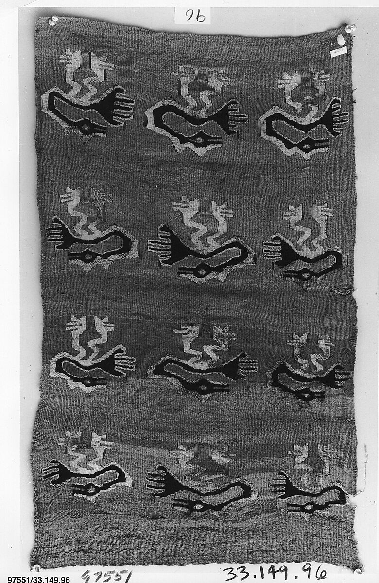 Tapestry Fragment, Camelid hair, Peru; central coast (?) 