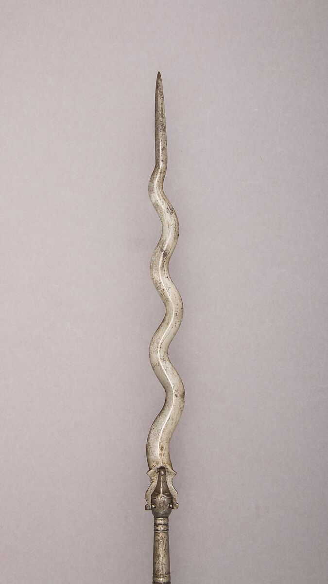 Spear, Steel, wood, paint, South Indian