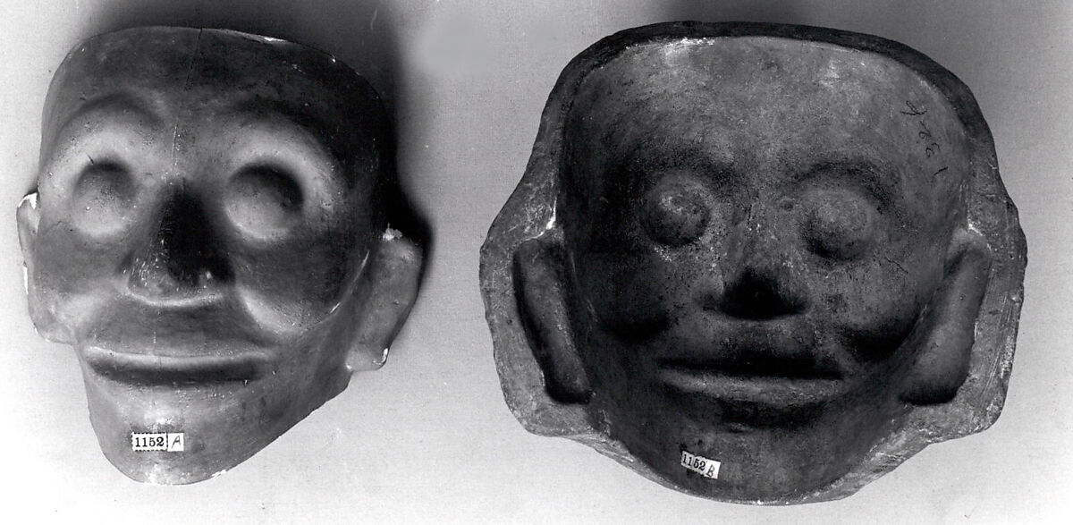 Mold for Face with Cast, Ceramic, Mexican 