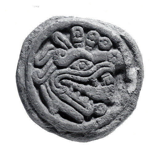 Stamp, Feline Profile, Ceramic, Mexica (Aztec)