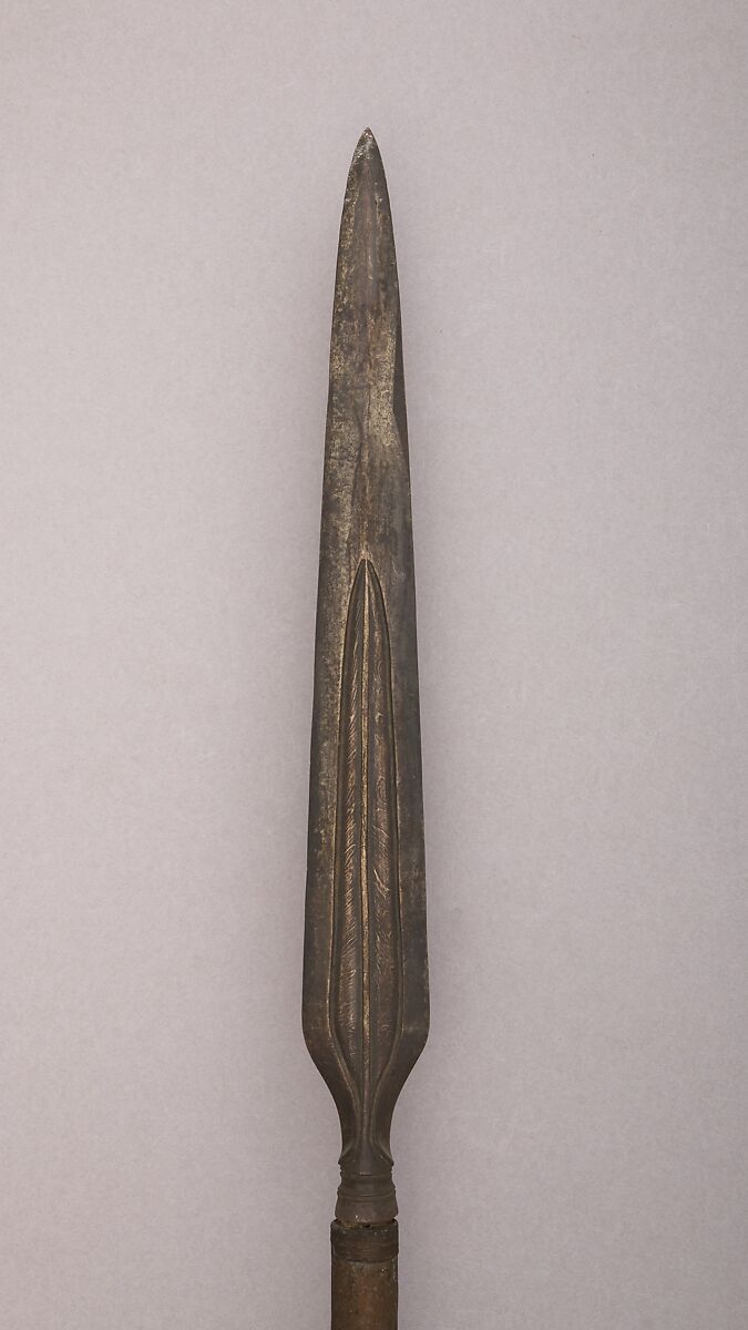 Spear, Brass, bamboo, Bornean
