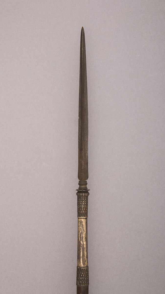 Spear, Wood, silver, Javanese