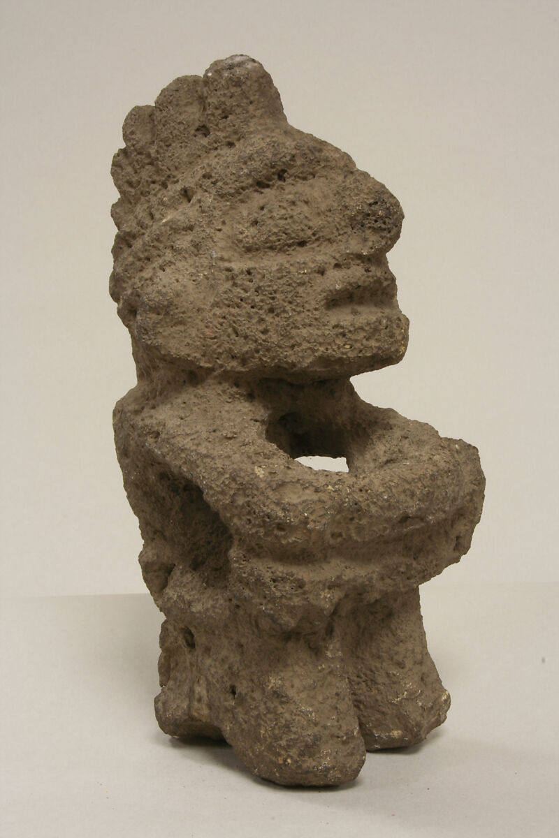 Crested figure (Macuilxochitl), Stone, Aztec 