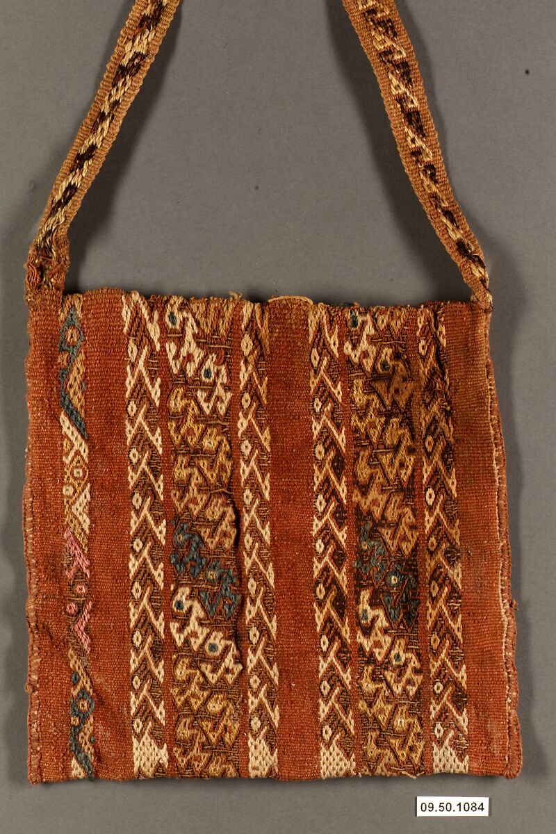 Bag, Camelid hair, cotton, Peru; central coast (?) 