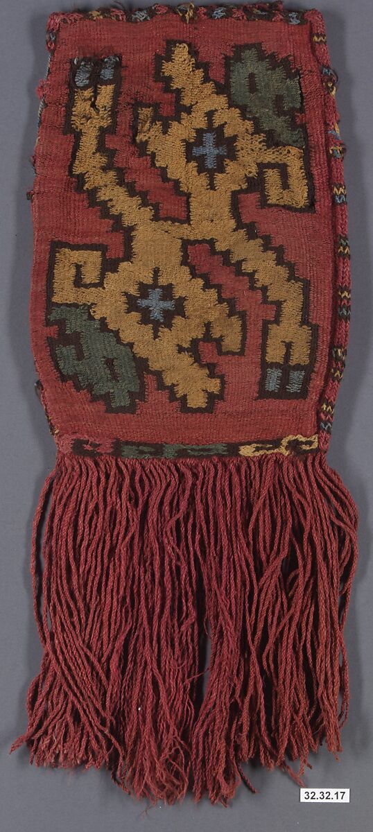 Fringed Bag, Camelid hair, Nasca 