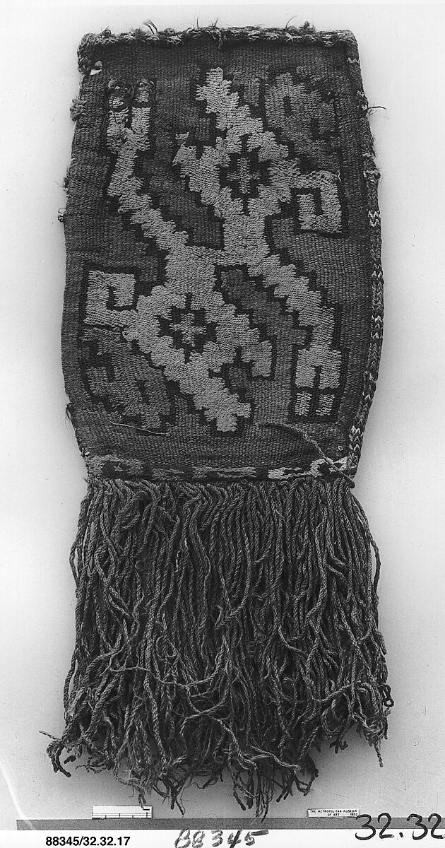 Fringed Bag, Camelid hair, Nasca