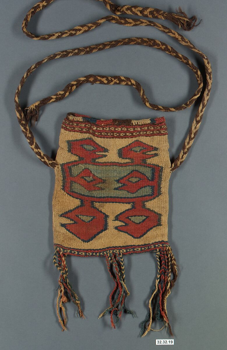 Tapestry Bag with Fringes, Camelid hair, Nasca 