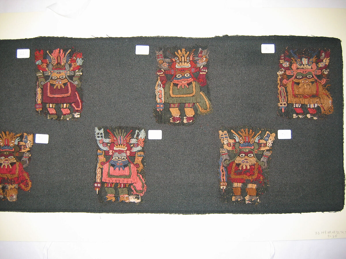 Embroidered Mantle Fragment, Camelid hair, cotton, Paracas