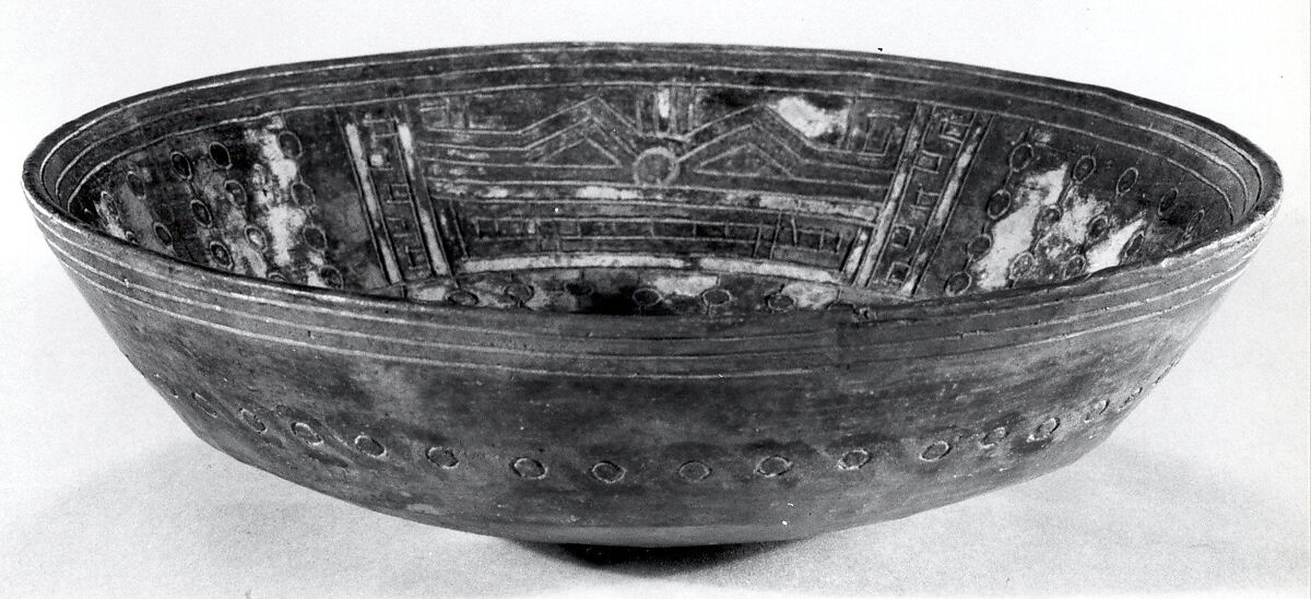 Bowl, Ceramic, post-fired paint, Paracas