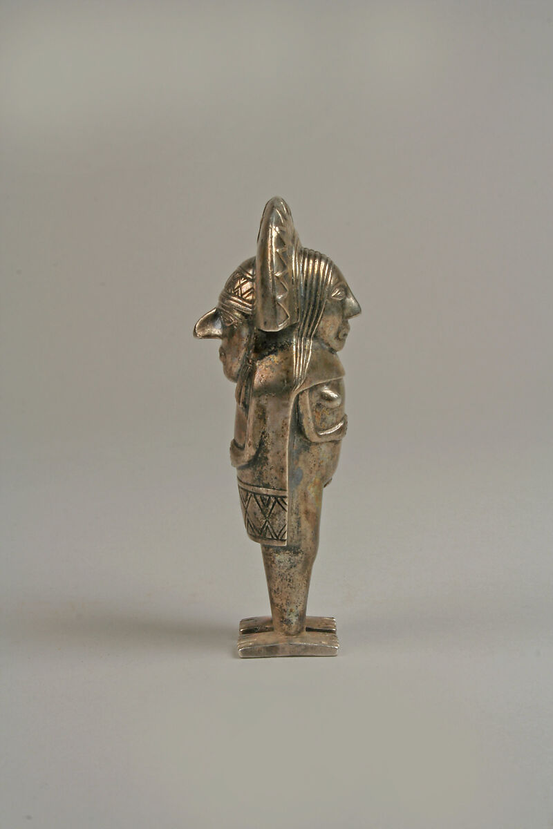 Janus figure, Silver (cast), Colonial (?) 