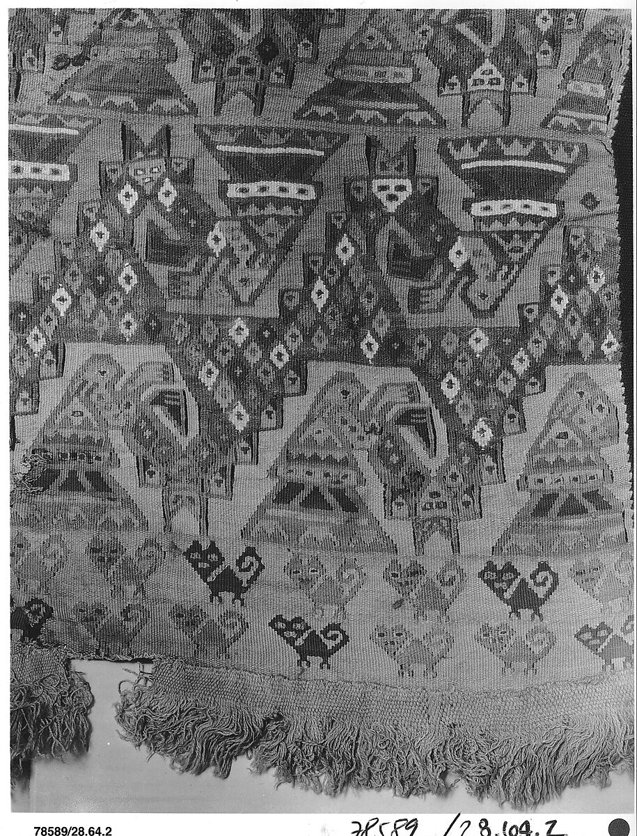 Tapestry Sleeveless Tunic, Camelid hair, cotton, Peru; central coast (?)