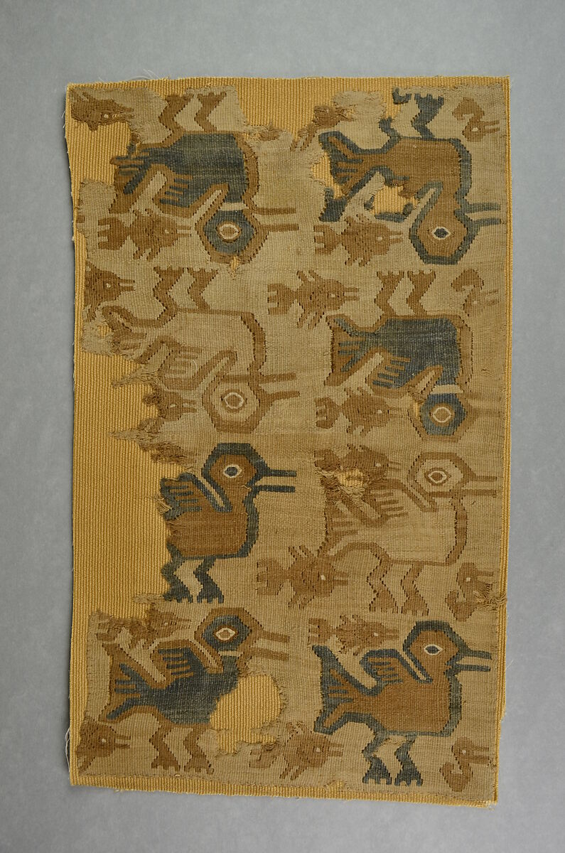 Tapestry Fragment, Camelid hair, Chimú (?) 