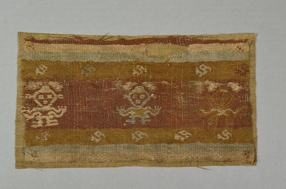 Brocade Fragment, Camelid hair, cotton, Chimú
