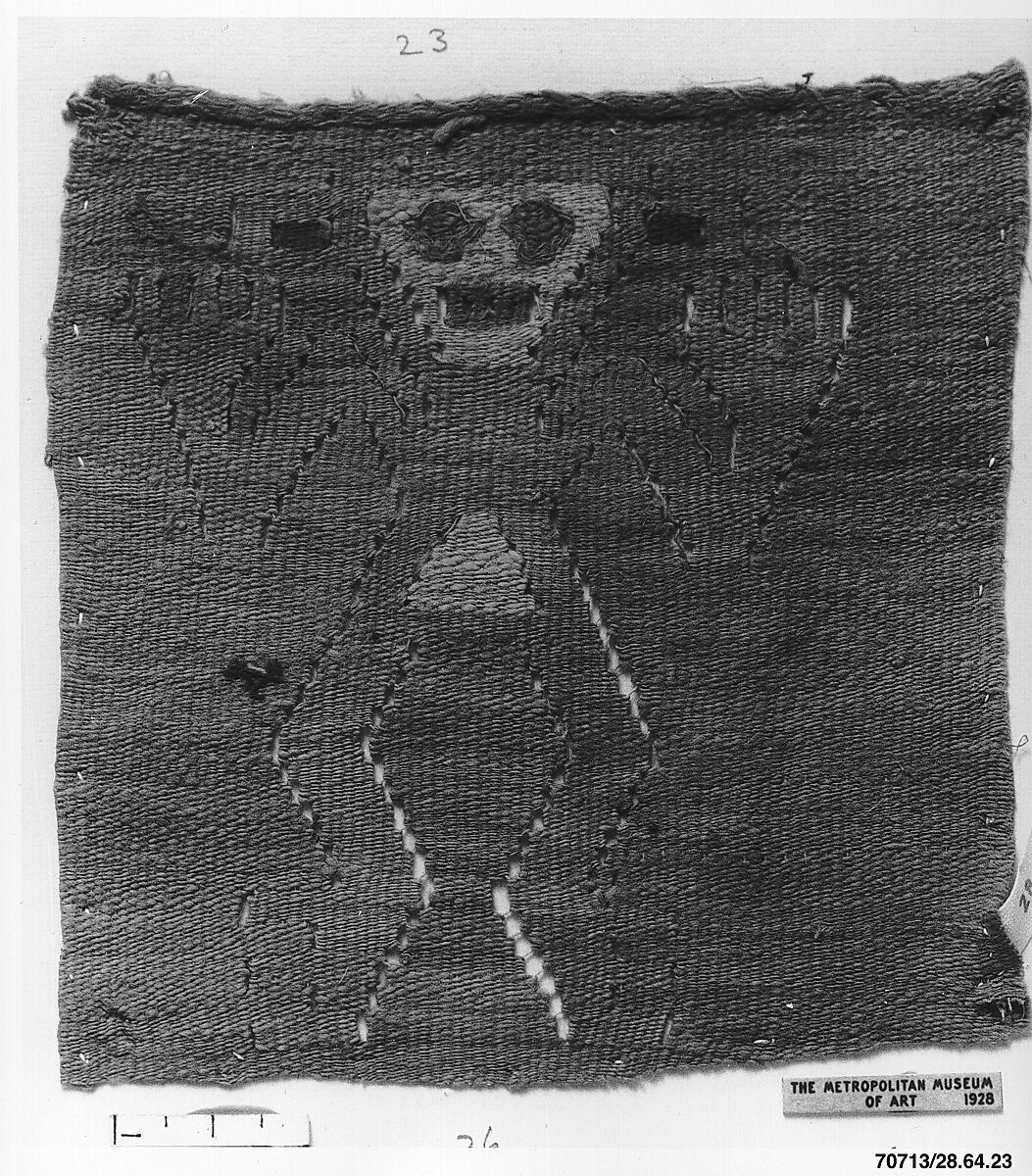 Tapestry Fragment with Figure, Cotton, Central Coast