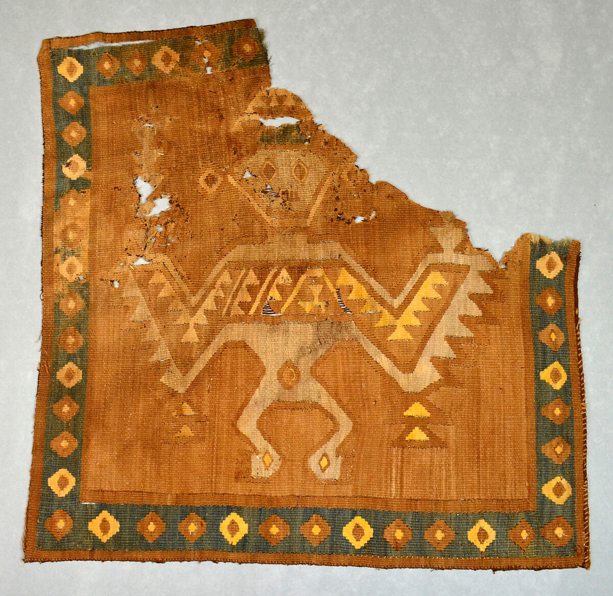 Tapestry Fragment with Figure, Camelid hair, Chimú 