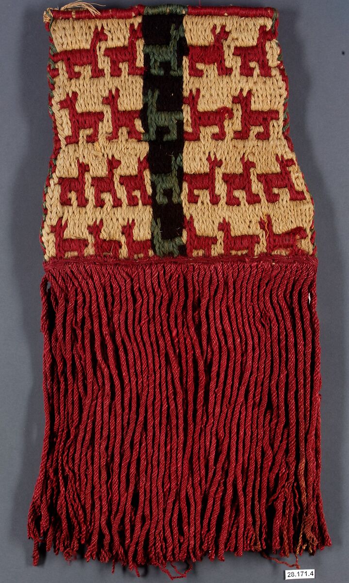 Bag Tassel, Camelid hair, cotton, Inca