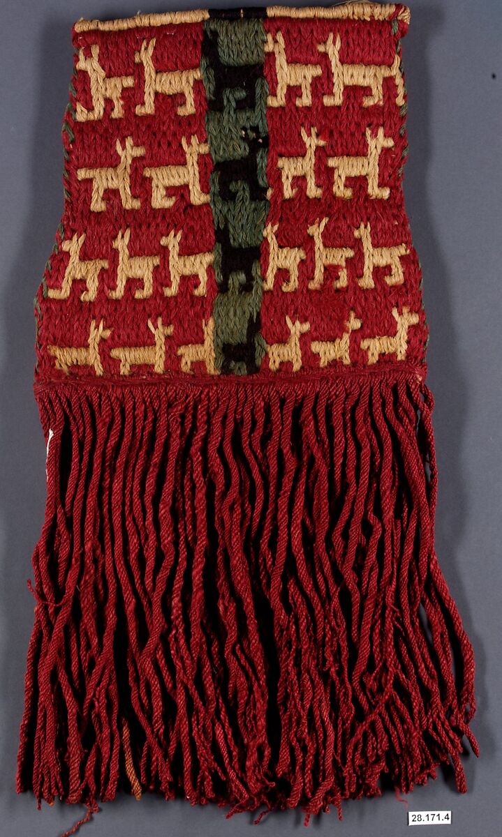 Bag Tassel, Camelid hair, cotton, Inca 