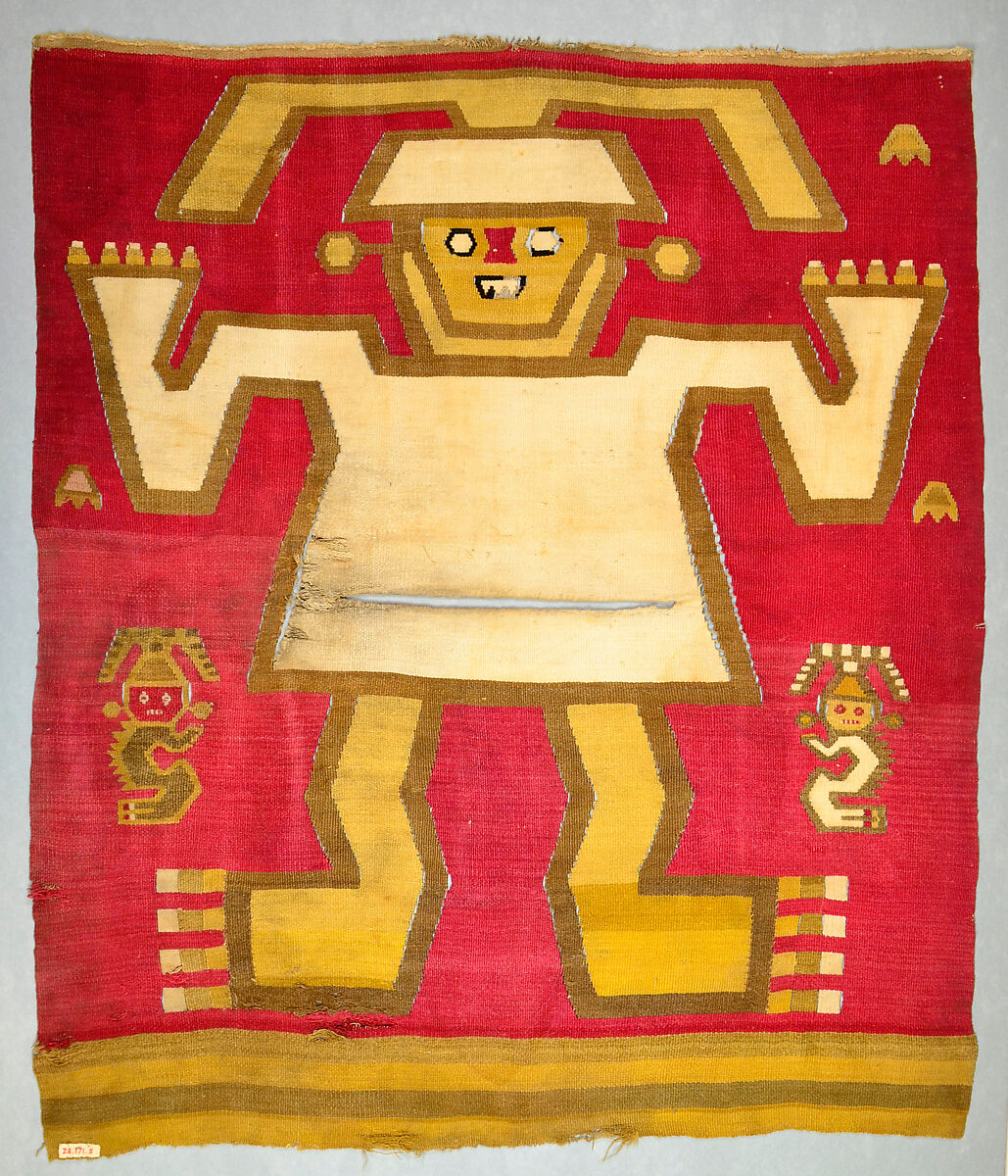 Tapestry Panel Fragment, Camelid hair, cotton, Chimú 