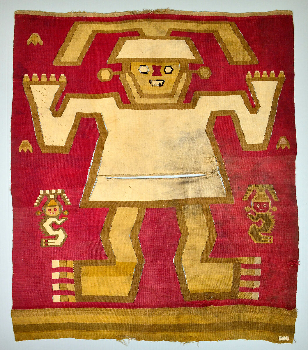 Tapestry Panel Fragment, Camelid hair, cotton, Chimú