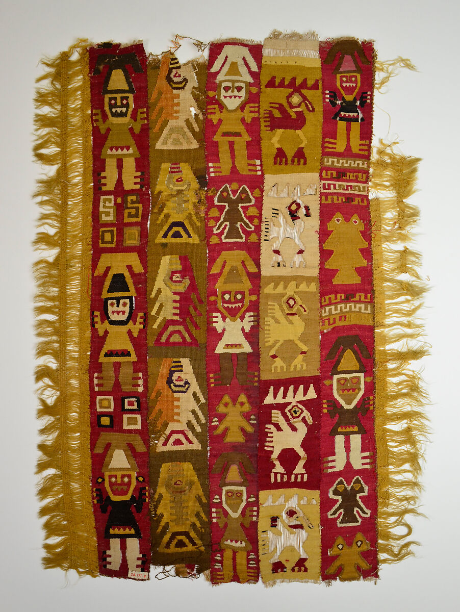 Band Fragments, Camelid hair, cotton, Chimú