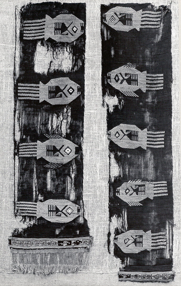 Panel Fragments, Cotton, camelid hair, Peru; central coast (?) 