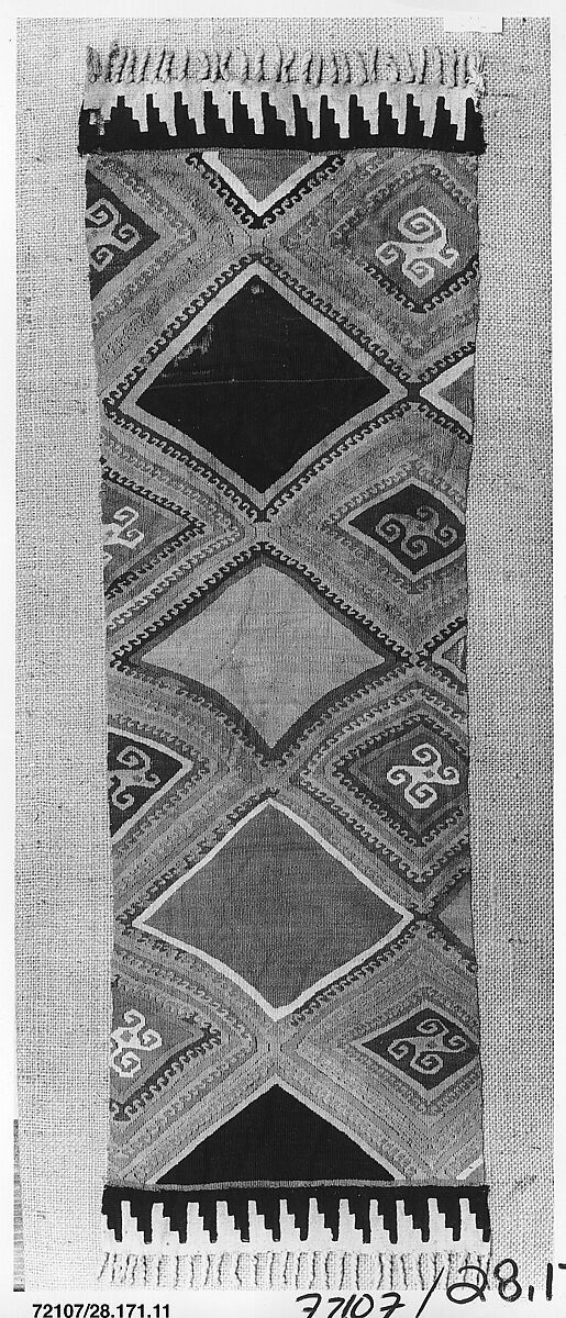 Panel Fragment, Camelid hair, cotton, Peru; central coast (?)