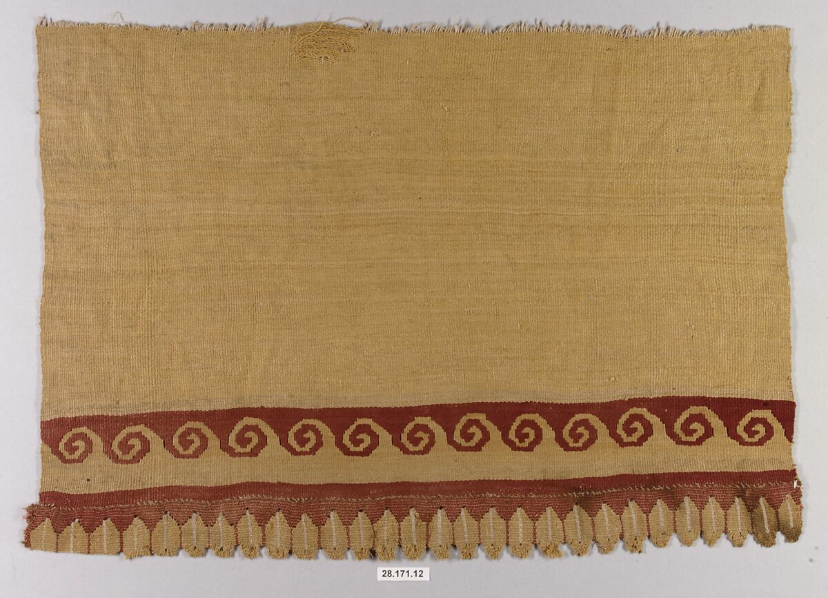 Panel Fragment, Camelid hair, cotton, Peru; central coast (?) 